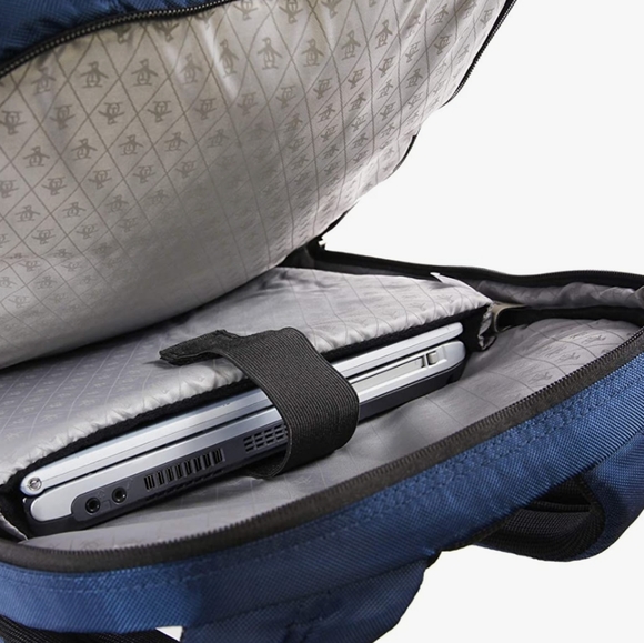 🙀ORIGINAL PENGUIN by MUNSINGWEAR Trio Collection Backpack in Blue/Black - Picture 6 of 16